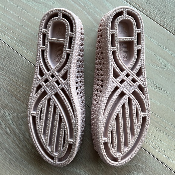 Melissa x Jason Wu jelly pink peep-toe flats. Size 8 US / 39 EU - Picture 5 of 7